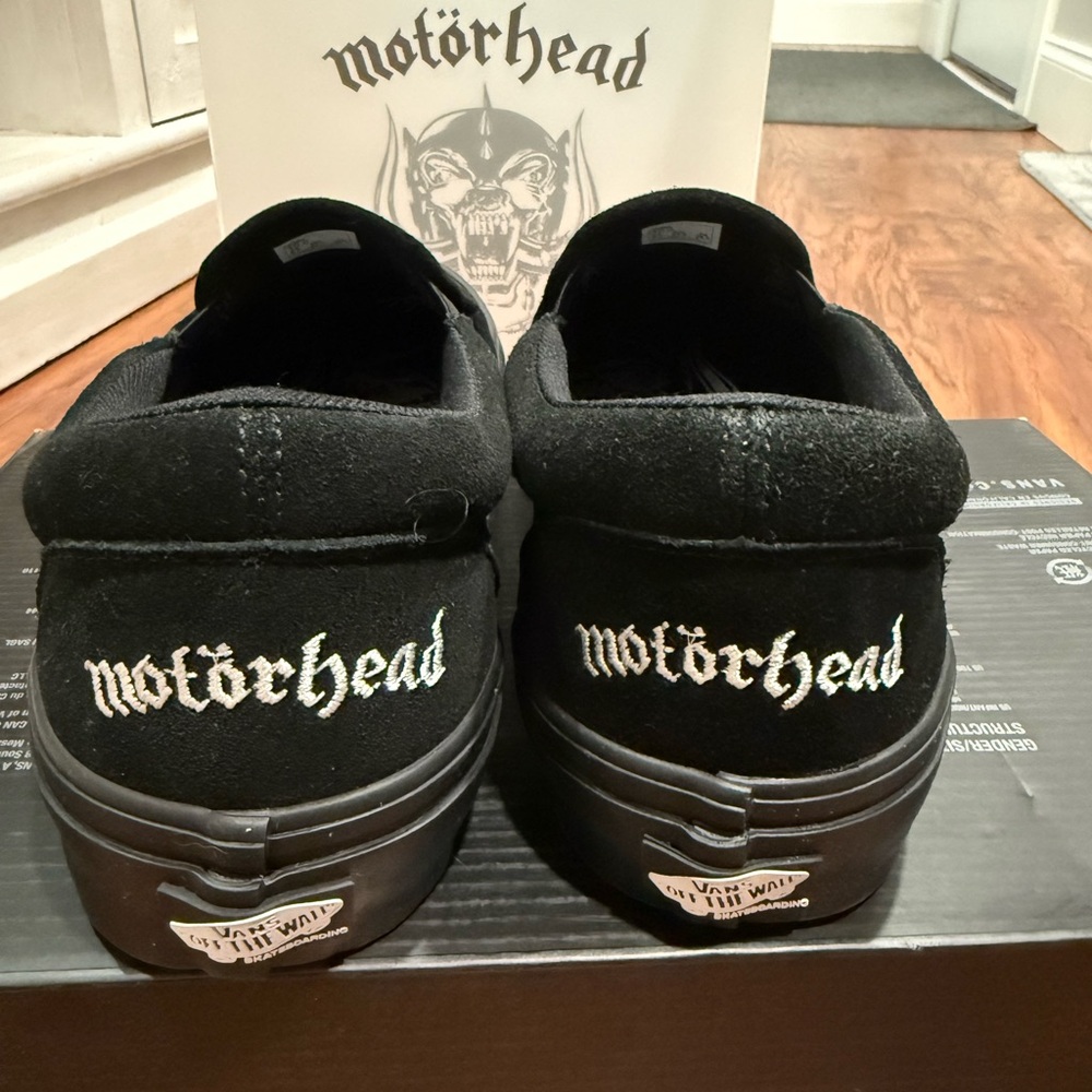 Vans Black Motörhead Slip-On Sneakers BRAND NEW! - Picture 4 of 8